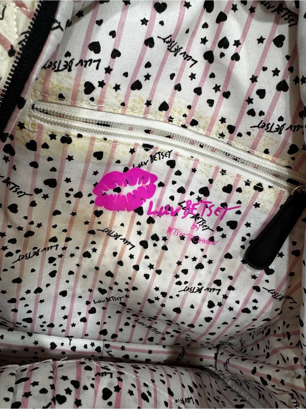 Betsey Johnson quilted backpack